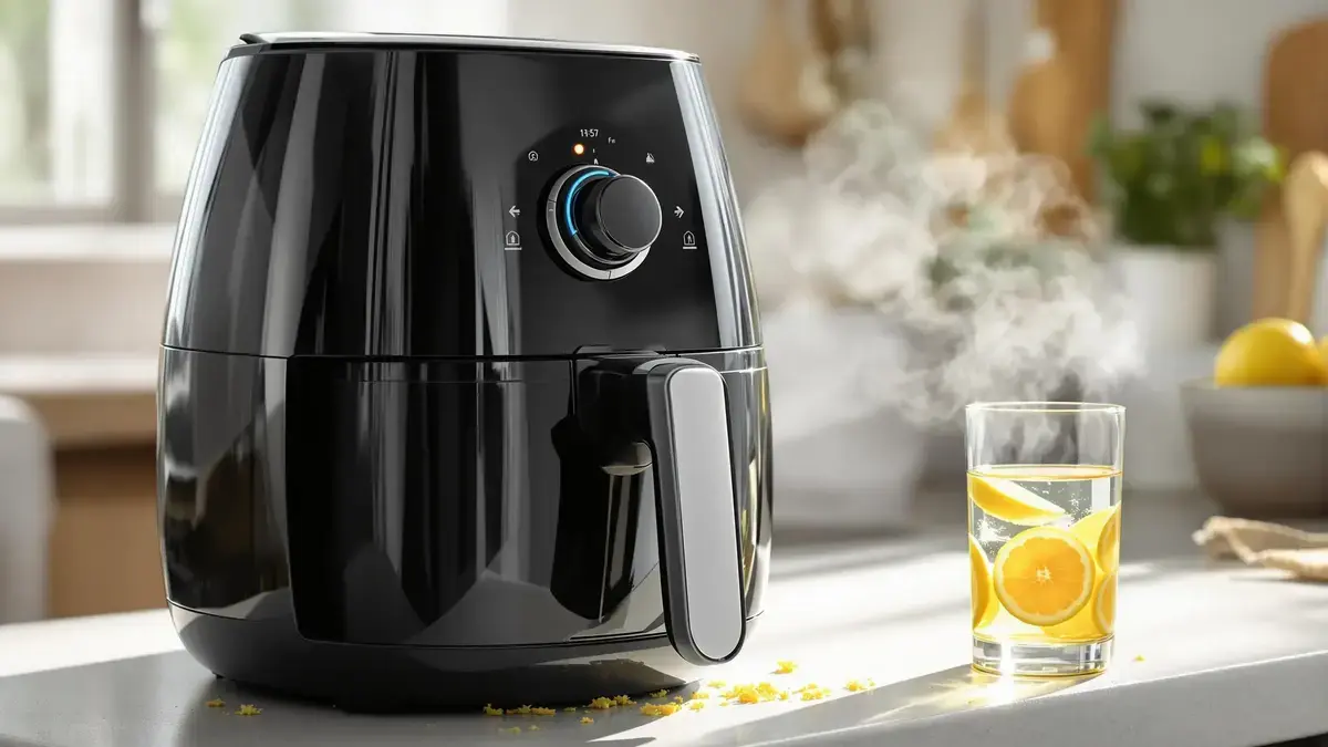 Maak je airfryer in recordtijd schoon met deze snelle en effectieve methode met een glas water