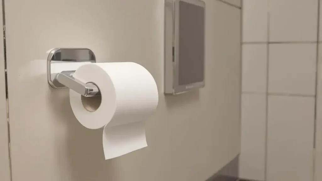 Hier is de juiste manier om toiletpapier op de houder te plaatsen