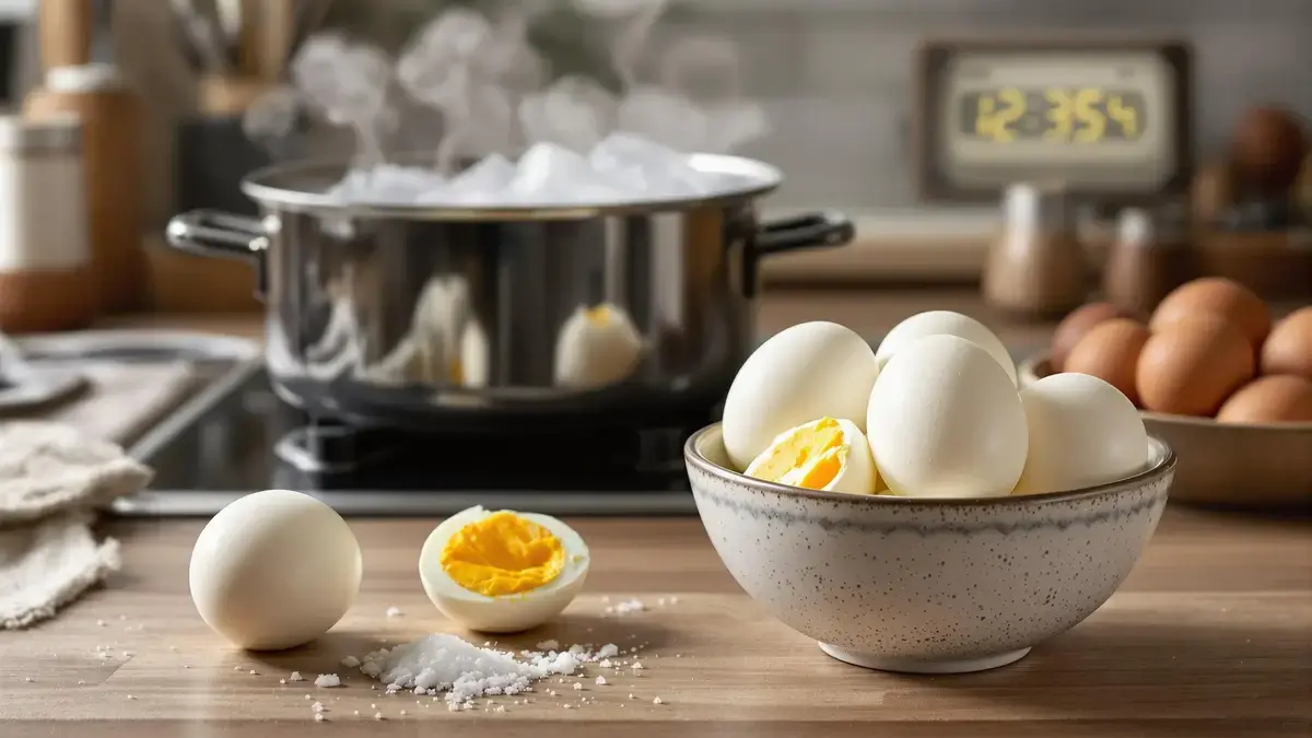 Pel je hardgekookte eieren in een oogwenk met dit verrassende ingrediënt in het kookwater
